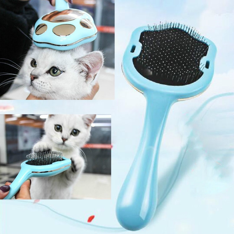 

Footprint Pet Hair Removal Comb Dog Cat Hair Remover(Blue)