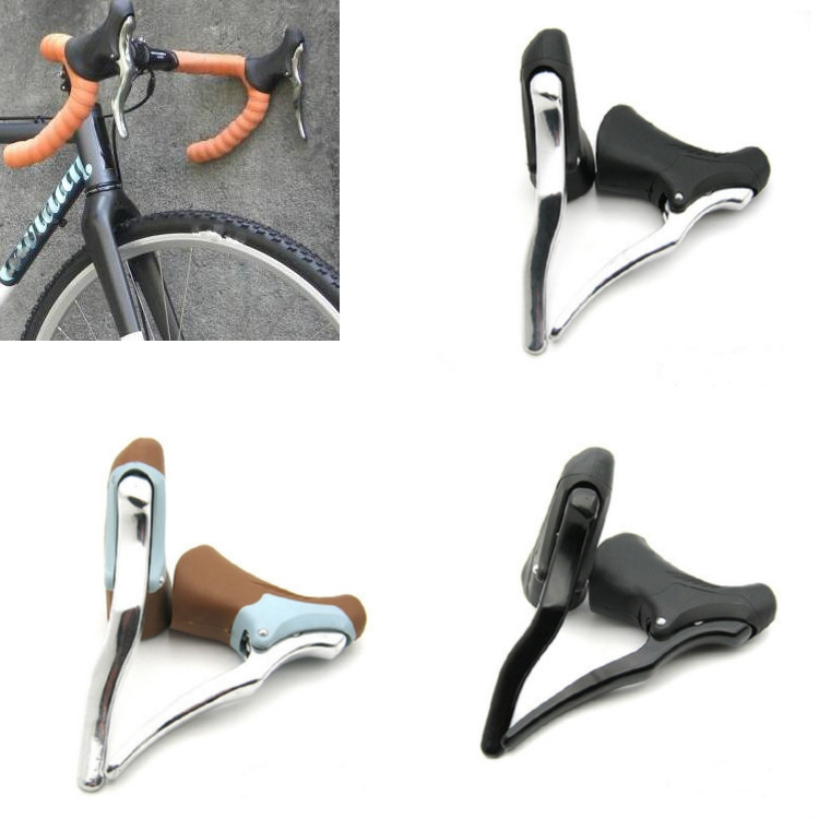 

2 PCS / Pair Aluminum Alloy Handlebar Bicycle Brake Handle Bicycle Accessories(Color Random Delivery)