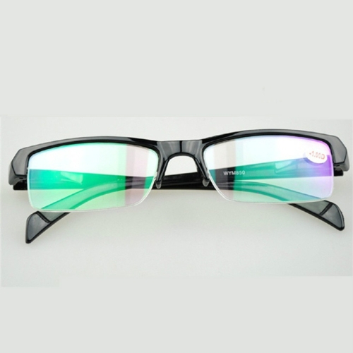 

Women Men Half Frame Myopia Glasses HD AC Green Film Lens Myopia Eyeglasses(-1.50D)