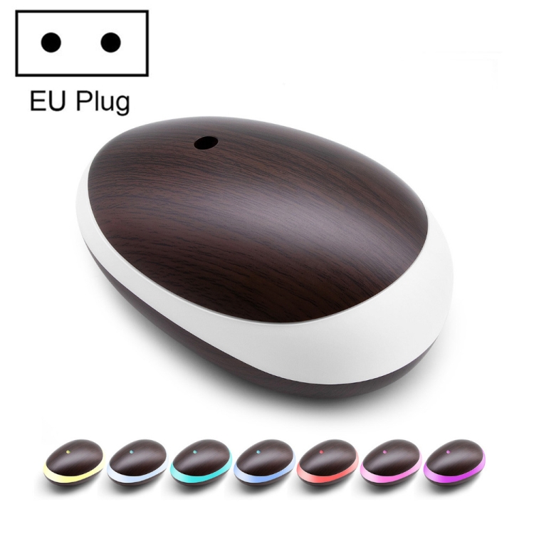 

Mouse Wood Grain Essential Oil Air Humidifier Colorful Night Lamp Ultrasonic Aroma Diffuser, Power Plug:EU Plug(Dark Wood Grain)