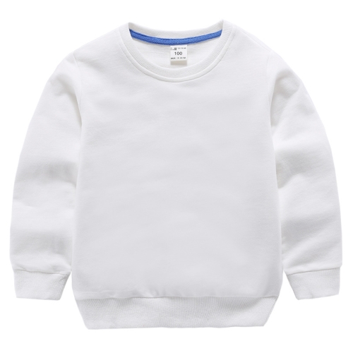 

Autumn Solid Color Bottoming Children's Sweatshirt Pullover, Height:130cm(White)