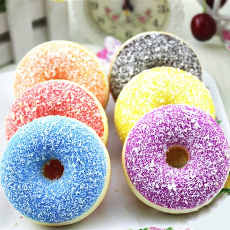 

3 PCS Simulation Donut Cake Food Dessert Pastry Dessert Model Home Decoration Early Learning Toys Random Color(Random color)