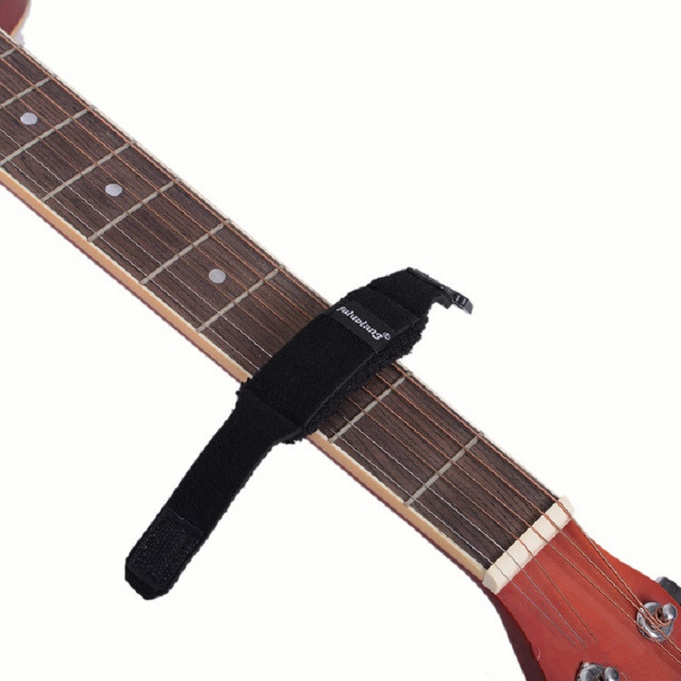 

Muffler Band Stop Band Electric Guitar Electric Bass Acoustic Guitar Damper Musical Instrument Accessories, Size:Large(Black)