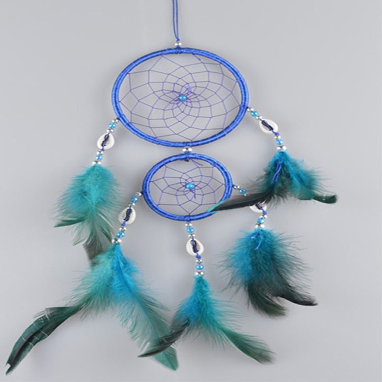 

Creative Hand-Woven Crafts Dream Catcher Home Car Wall Hanging Decoration(Blue)