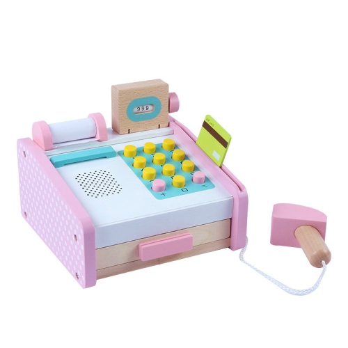 

Children Educational Toys Wooden Simulation Cash Register Shopping Pretend Play Toy for Kits Gift