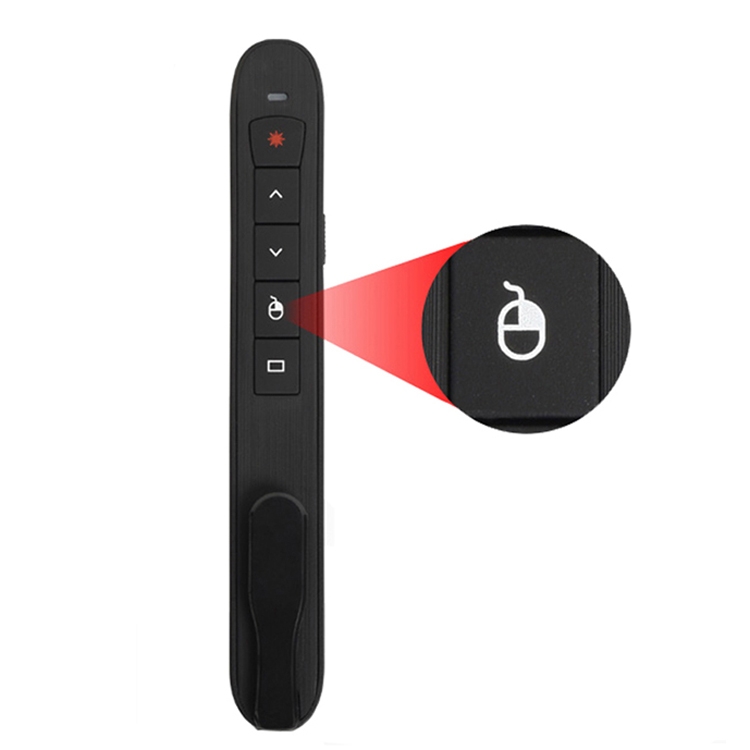 

Rechargable RF 2.4G Wireless Presenter with Air Mouse PowerPoint Remote Control