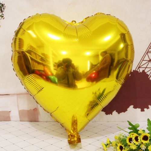 

32 Inch Heart Shape Inflatable Foil Balloons Helium Balloon Birthday Party Wedding Decoration, Size: 75cm(Gold)