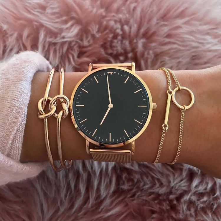

Punk Simple Double Knot Loop Metal Chain Bracelet Bohemian Retro Jewelry