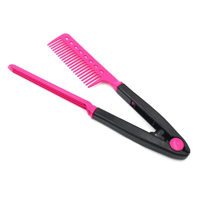 

5 PCS V-shaped Splint Comb Plastic Straight Hair Comb Spring Folding Comb