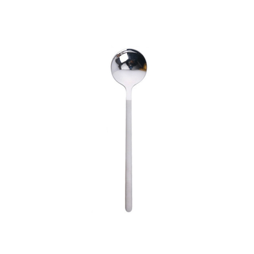 

Mini Accessories Coffee Spoon Kitchen Dessertspoon Dining Round Shape Coffee Stainless Steel Home, Size:15cm(Silver)