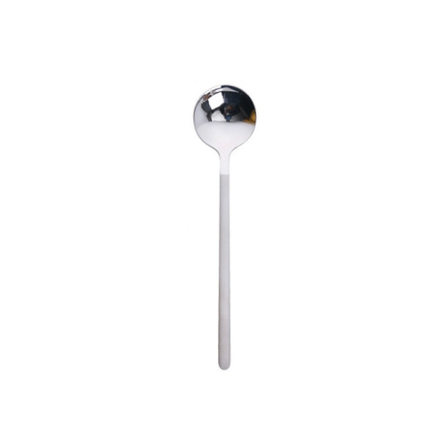 

Mini Accessories Coffee Spoon Kitchen Dessertspoon Dining Round Shape Coffee Stainless Steel Home, Size:17cm(Silver)