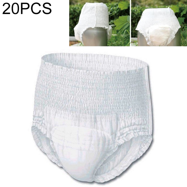 

20 PCS Adult and Elderly Underpants Elastic Diapers, Size:L