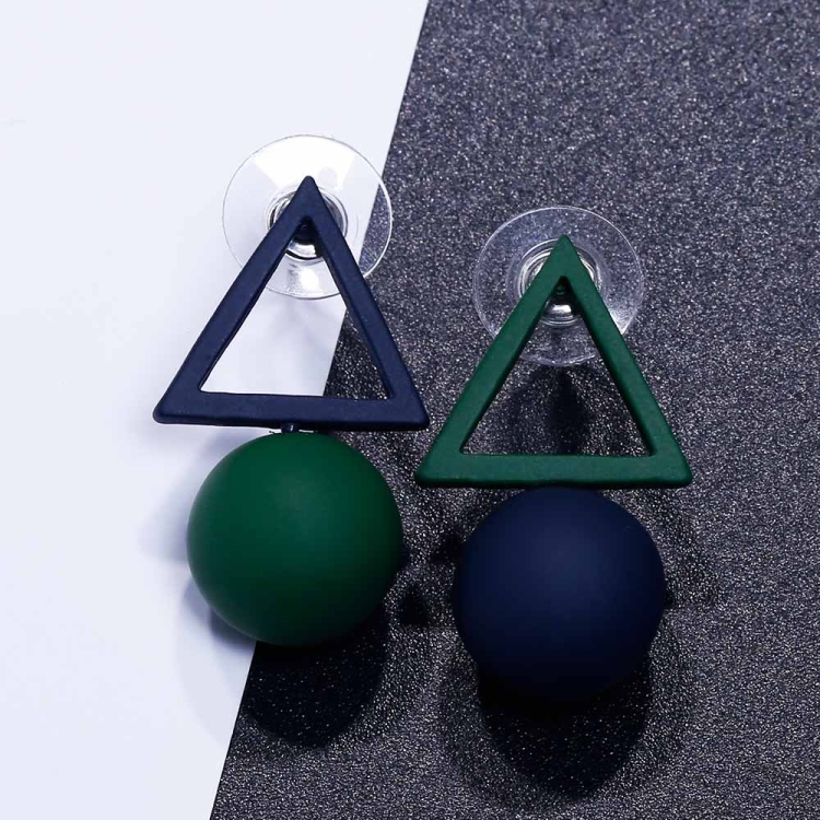 

Individuality Asymmetric Triangle Circle Stud Earrings For Women