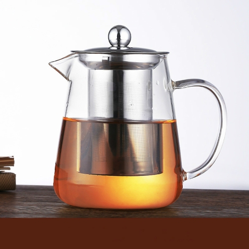 

Large Capacity Heat Resistant Glass Teapot Tea Set With Stainless Steel Filter For Kung Fu Tea, Capacity:750ML