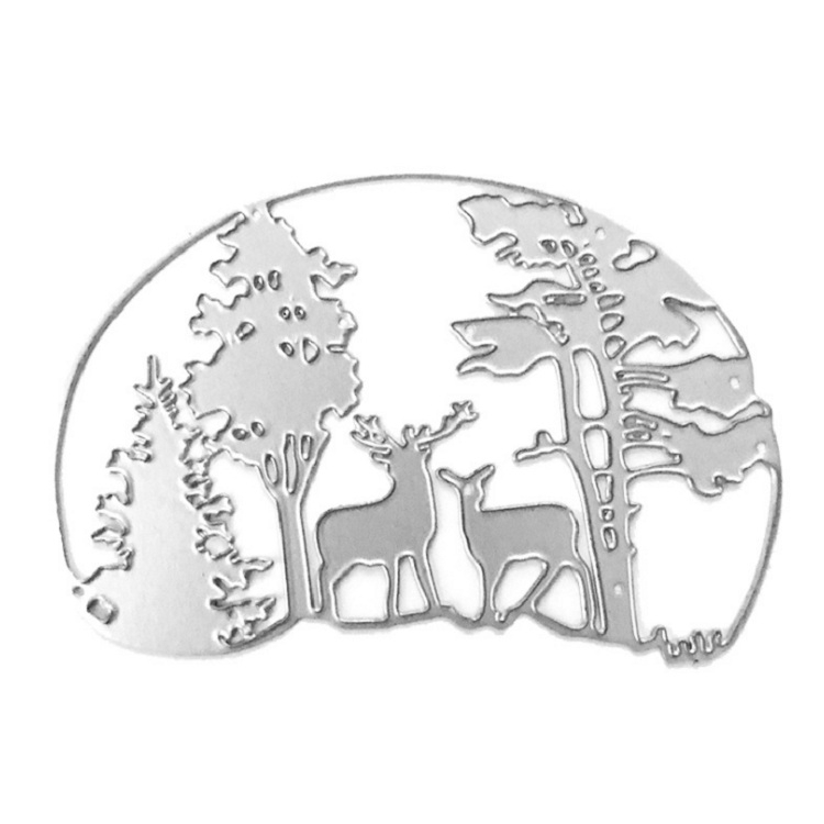 

Deer DIY Embossing Mold Christmas Elk Carbon Steel Knife Mold