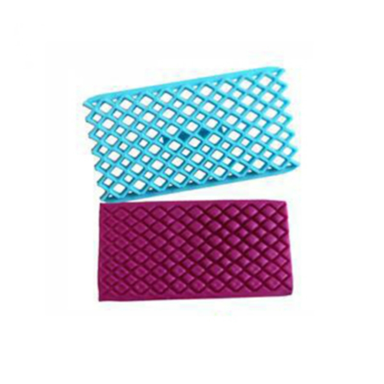 

2 PCS Cake Fondant Tool Heart Shaped Diamond Texture Plaid Overpass Quyi Seal Printing Mould(Double Lattice 54113)