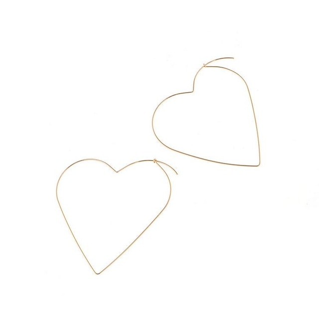 

Personality Exaggerated Hollow Drop Earrings(Heart Gold)