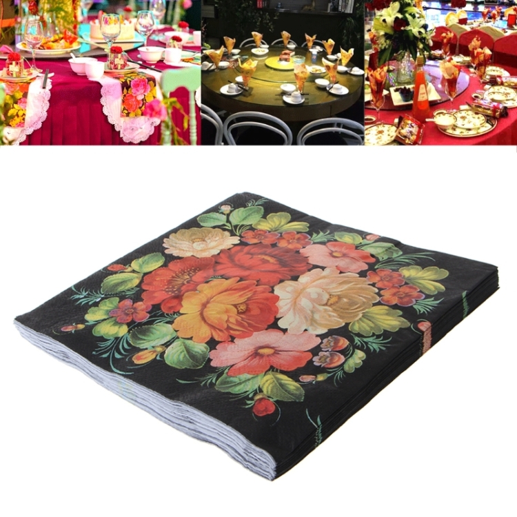 

Colorful Printed Wedding Banquet Napkins Placemats
