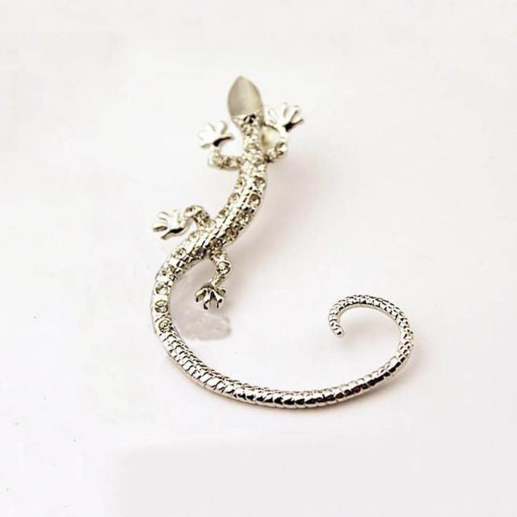

Women Fashion Elegant Charming Lizard Design Earrings(Silver)