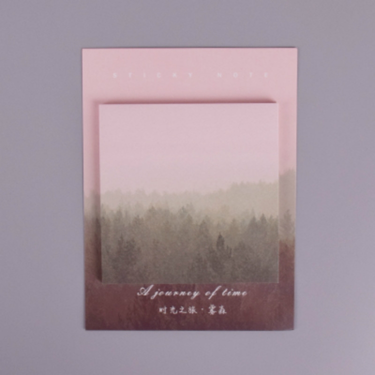 

2 PCS Colored Clouds Landscape Student Memo Pad Planner Sticky Note Paper Sticker Stationery(Fog)