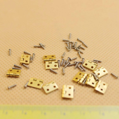 

Dollhouse DIY Miniature Fitment Material Metal Hinges And Screws for Mini Door