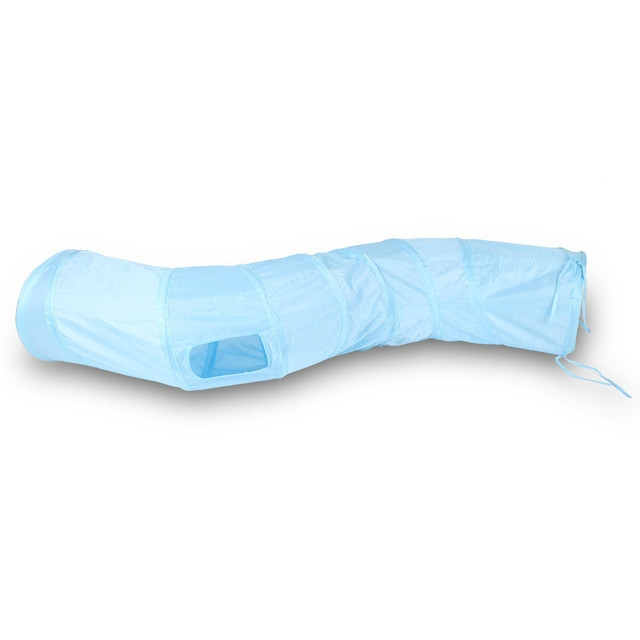 

B18405 S-Shape Funny Pet Tunnel Cat Play Tunnel Foldable Cat Toys(Blue)