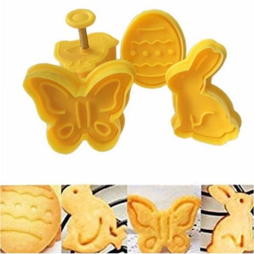 

8 PCS Easter Bunny Pattern Embossing Mold 3D Stereo Spring Cookie Cake Mold