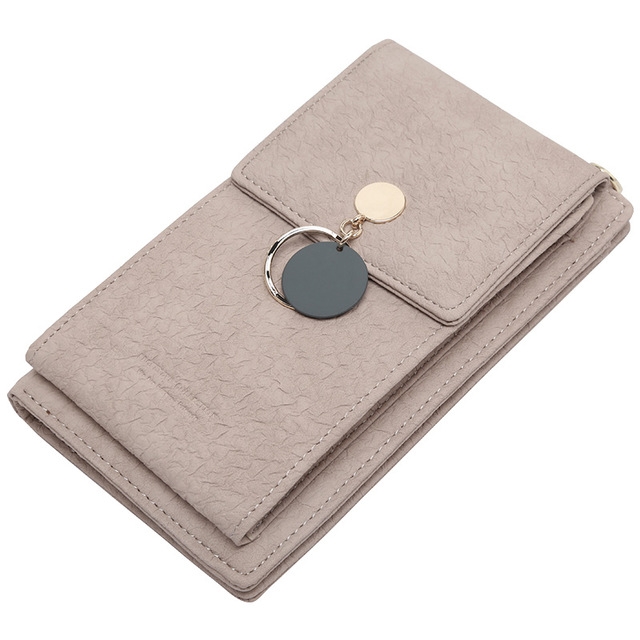 

Women Leather Shoulder Wallet Phone bag Case Female Multifunction Coin Purse( Camel)