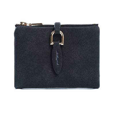 

Short Purses Vintage PU Leather Lady Women Wallet Hand Bag(Black)