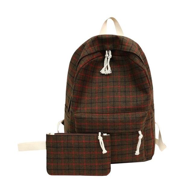 

Large Capacity School Bags Backpack Travel Bag Female Bagpack(Brown )
