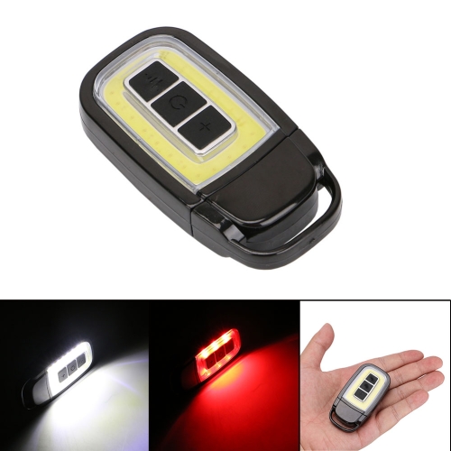 

Portable Mini USB LED Flashlight Torch COB Car Key Pocket Flashlight Emergency Camping Night Light with 3-Modes