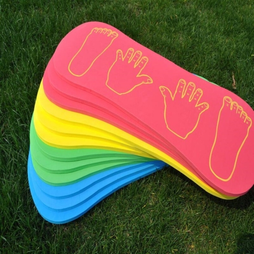 

3 PCS Outdoor Sports Sense Training Equipment Foam Hands and Feet Cooperation Board Sports Game Toys for Children, Random Color Delivery