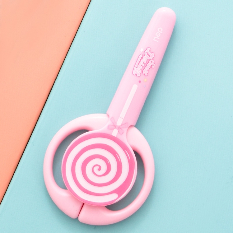 

Sweet Lollipop Portable Scissors Home Furnishing Tool DIY School Office Supplies(Pink)