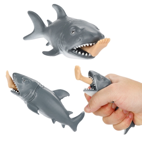 

3 PCS Squeeze Spoof Eating Human Legs Shark Toy Squeezing Music Venting Decompression Toy