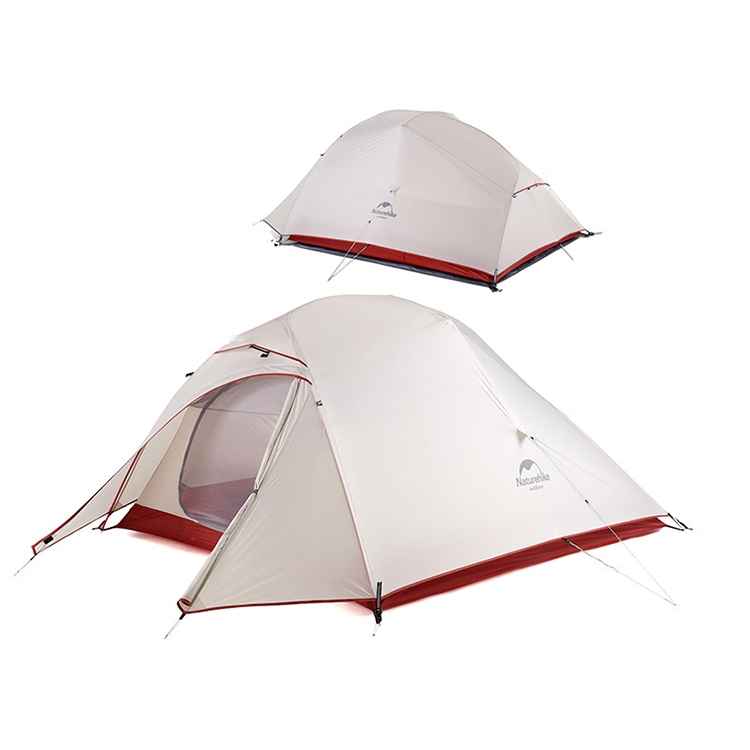 

Naturehike NH15T002-T1 Ultralight Tent Outdoor Camping Rainproof Tent, Colour:20D Silicone Light Gray, Style:3 People