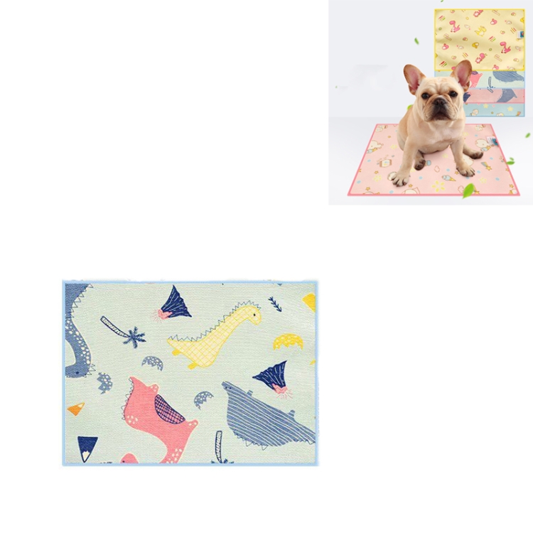 

Summer Pet Waterproof Cooling Breathable Double-sided Mat, Size:S 38x29cm(Blue)