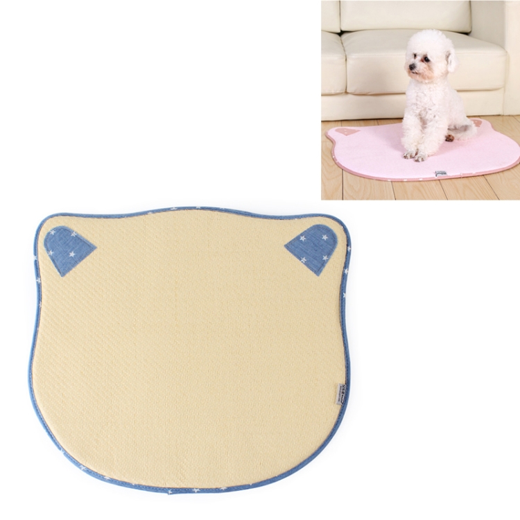 

Summer Pet Mat Golden Retriever Teddy Nest Mat Cat Straw Mat, Size:S 42x47x1cm(Yellow)