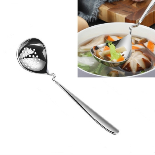 

Stainless Steel Long Handle Household Hanging Wall Drinking Soup Spoon, Style:Colander