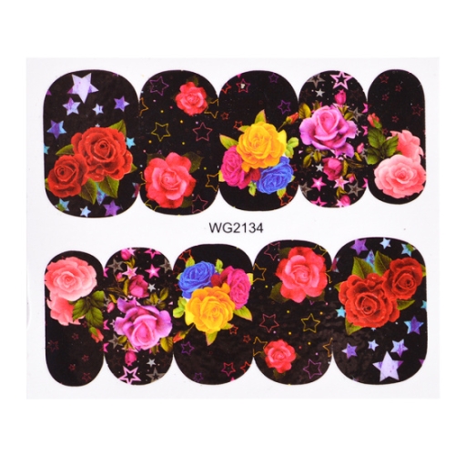 

10 PCS Flower Nail Art Decals(WG2134)