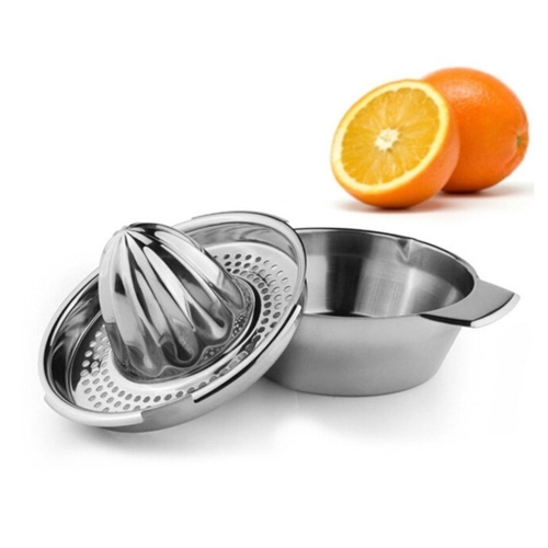 

Mini Portable Manual Juicer Stainless Steel Lemon Press Juicer Orange Manual Squeezer(Silver)