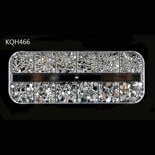 

3 PCS Rhinestones 3D Crystal Clear Stones Gems Pearl DIY Nail Art Decorations(KQH466)