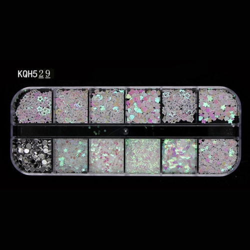 

3 PCS Rhinestones 3D Crystal Clear Stones Gems Pearl DIY Nail Art Decorations(KQH529)