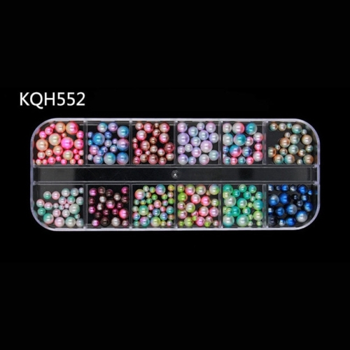 

3 PCS Rhinestones 3D Crystal Clear Stones Gems Pearl DIY Nail Art Decorations(KQH552)