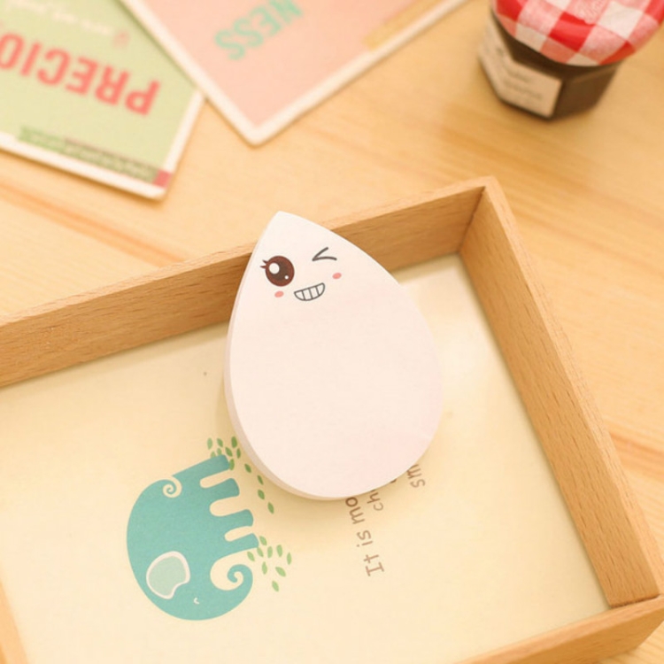 

5 PCS Water Drop Sticky Posts Message Sticker Cute Smiley Face N Times Post(Wink)