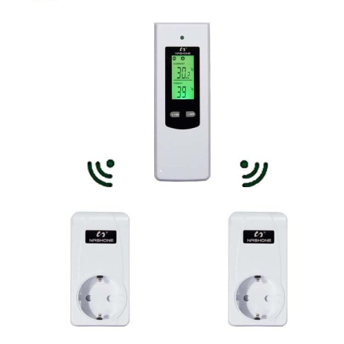 

Digital RF Wireless Thermostat Room Temperature Controller Heating and Cooling function with Remote Control + LCD backlight