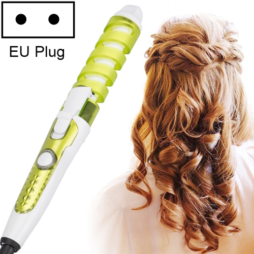 

Professional Salon Hair Curler Magic Spiral Curling Iron Ceramic Electric Hair Curling Wand(Green)