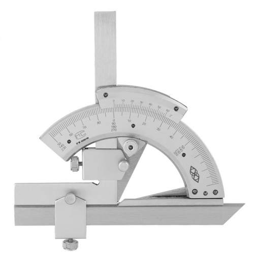 

High Carbon Steel Non-parallax Trimmer Protractor Angle Measuring Ruler