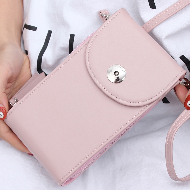 

Women Handbags Mini Cell Phone Bags Simple Small Crossbody Bags Casual Ladies Flap Shoulder Bag(Pink)