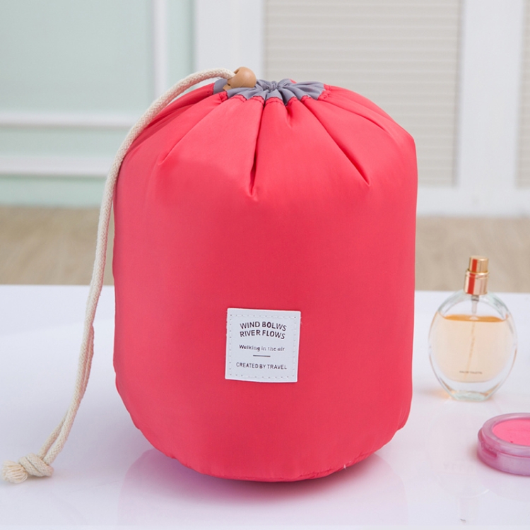 

Large-capacity Cosmetic Bag Travel Suit Wash Bag Outdoor Waterproof Storage Bag Cylinder Wash Bag(Red)