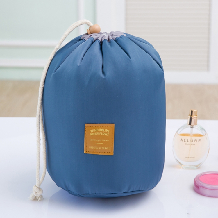 

Large-capacity Cosmetic Bag Travel Suit Wash Bag Outdoor Waterproof Storage Bag Cylinder Wash Bag(Blue)